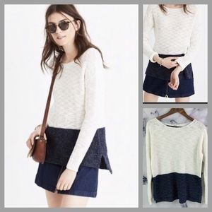 Madewell Eastbank Pullover Sweater Colorblock M